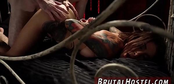  Bdsm anal slave threesome and bondage tied to chair Excited youthful